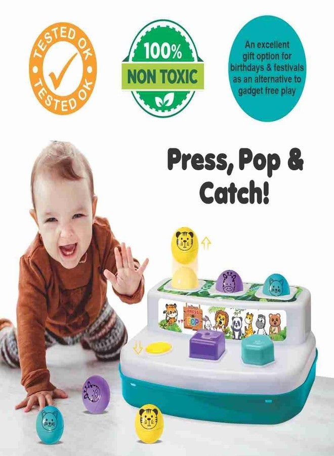 Toymate's Press and Pop - A 2 in 1 Animals and 3 colourfull Balls pop up Learning Educational Toy for Toddlers, Children, Boys & Girls and 12 Months and Above - Image 4